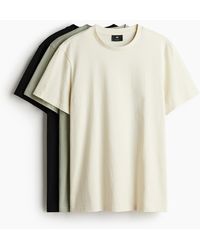 H&M - 3er-Pack T-Shirts in Regular Fit - Lyst