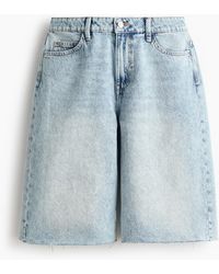H&M - Denim Bermudashort - Lyst