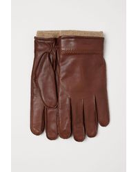 H&M Lederhandschuhe - Natur