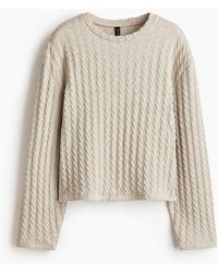 H&M - Gebreide Kabeltrui - Lyst