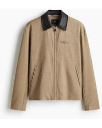 H&M - Jacke in Regular Fit mit Kragen - Lyst