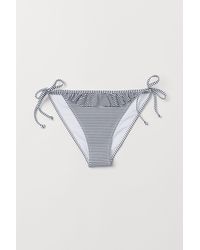 H&M Tie-Tanga Bikinihose - Blau
