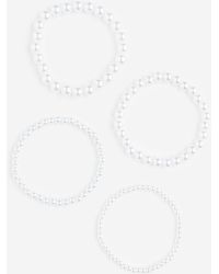 H&M - Lot de 4 bracelets avec perles fantaisie - Lyst