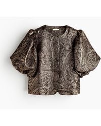 H&M - Blouse Met Ballonmouwen - Lyst