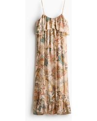 H&M - A-linejurk Met Volants - Lyst