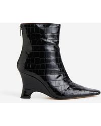 H&M - Stiefeletten mit spitzem Absatz - Lyst