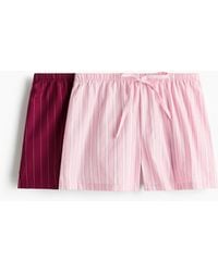 H&M - Set Van 2 Pyjamashorts - Lyst
