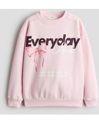 H&M - Sweat Loose Imprimé - Lyst