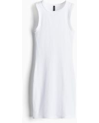 H&M - Geripptes Bodycon-Kleid - Lyst
