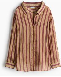H&M - Oversized Overhemdblouse Van Lyocellmix - Lyst