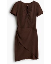 H&M - Kleid mit Raffungen und Zierperlen - Lyst