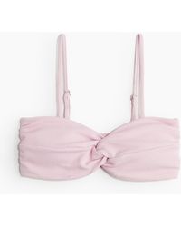 H&M - Wattiertes Bikinitop mit Twistdetail - Lyst