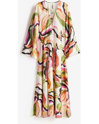 H&M - Kaftankleid mit Schnürung - Lyst