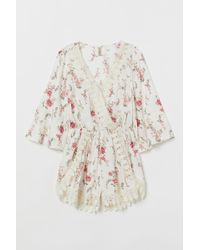 H&M Jumpsuit mit Spitze - Weiß