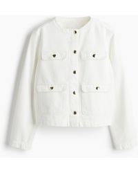 H&M - Kraagloos Denim Jack - Lyst