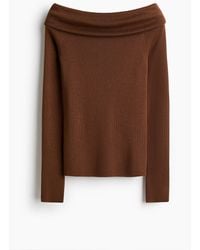 H&M - Schulterfreier Pullover - Lyst