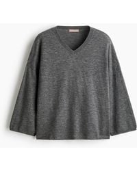 H&M - Pull À Encolure En V En Laine Mélangée - Lyst