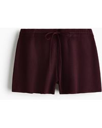 H&M - Fijngebreide Drawstringshort - Lyst