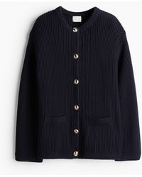 H&M - Cardigan in Rippstrick - Lyst