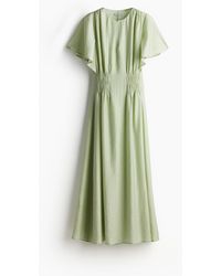 H&M - Langes Kleid mit gesmokter Taille - Lyst