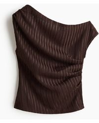 H&M - One-shouldertop Met Structuur - Lyst