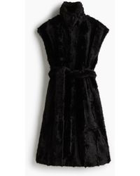 H&M - Longue Veste Sans Manches Avec Ceinture À Nouer - Lyst