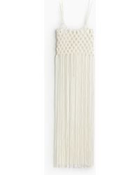 H&M - Fishnet-Kleid mit langen Fransen - Lyst