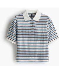 H&M - Fijngebreid Poloshirt - Lyst