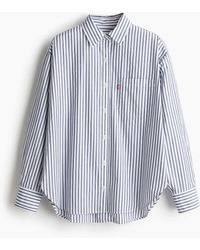 H&M - Harlie New Bf Shirt Marinas Stripe Navy - Lyst