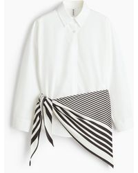 H&M - Overhemdblouse Met Sjaal - Lyst