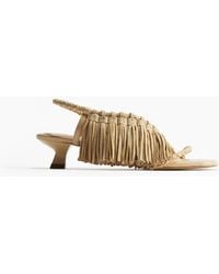 H&M - Hohe Sandaletten mit Fransenbesatz - Lyst