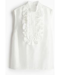 H&M - Volantbluse - Lyst