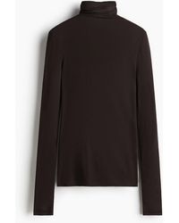 H&M - Top Van Pimakatoen Met Turtleneck - Lyst