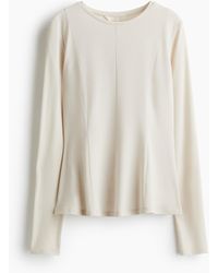 H&M - Peplumtop - Lyst