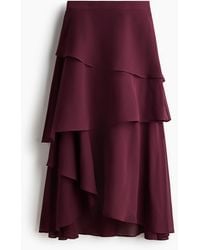 H&M - Volantrok Van Chiffon - Lyst