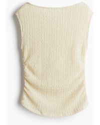 H&M - Top Van Structuurtricot - Lyst