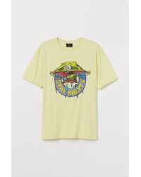 H&M Printed T-shirt - Yellow