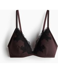 H&M - Wattierter Soft-BH mit Spitzenbesatz - Lyst