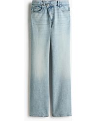 H&M - Straight Leg High Waist Jeans - Lyst