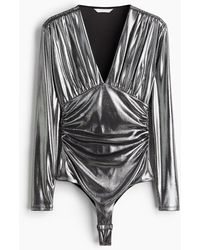 H&M - Gedrapeerde Stringbody Met V-hals - Lyst