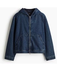 H&M - Veste À Capuche Loose Fit En Denim - Lyst