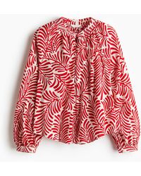 H&M - Bluse mit Stehkragen - Lyst