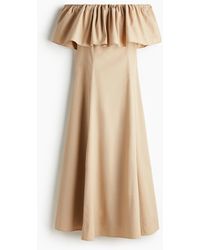 H&M - Off-Shoulder-Kleid mit Volant - Lyst
