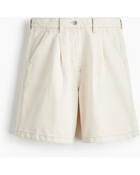H&M - Jeansshorts mit Falten - Lyst