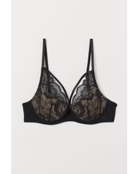 H&M Padded Underwired Lace Bra - Orange