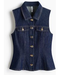 H&M - Jeansgilet mit Peplum - Lyst