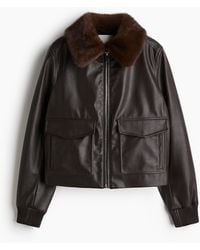 H&M - Jacke mit Coating und Kragen - Lyst