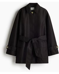 H&M - Twilljacke mit Bindegürtel - Lyst