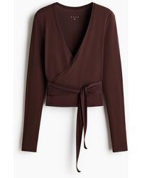 H&M - Sportshirt im Wickelschnitt aus Modal - Lyst