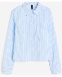H&M - Figurbetonte Bluse aus Popeline - Lyst